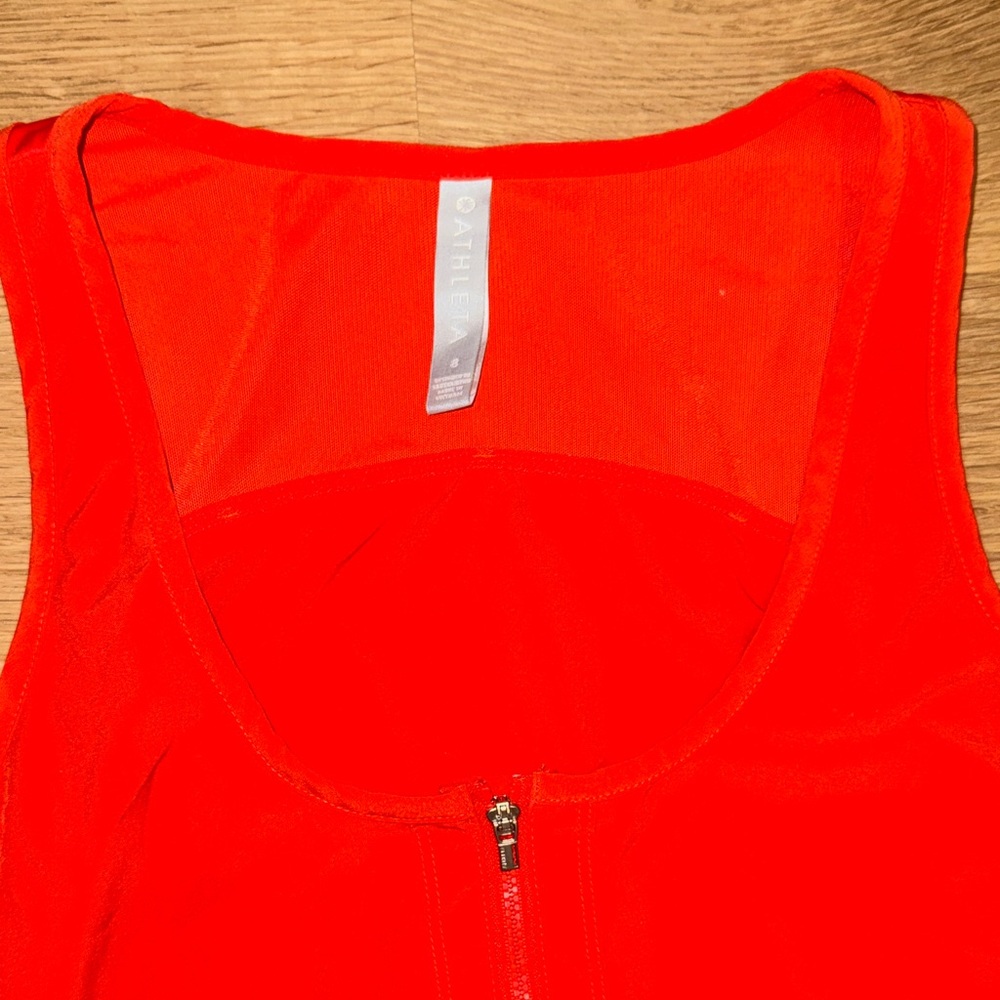 Athleta expedition Red Sleeveless Zip-Up Dress built in shorts women’s size 8 - Picture 2 of 10